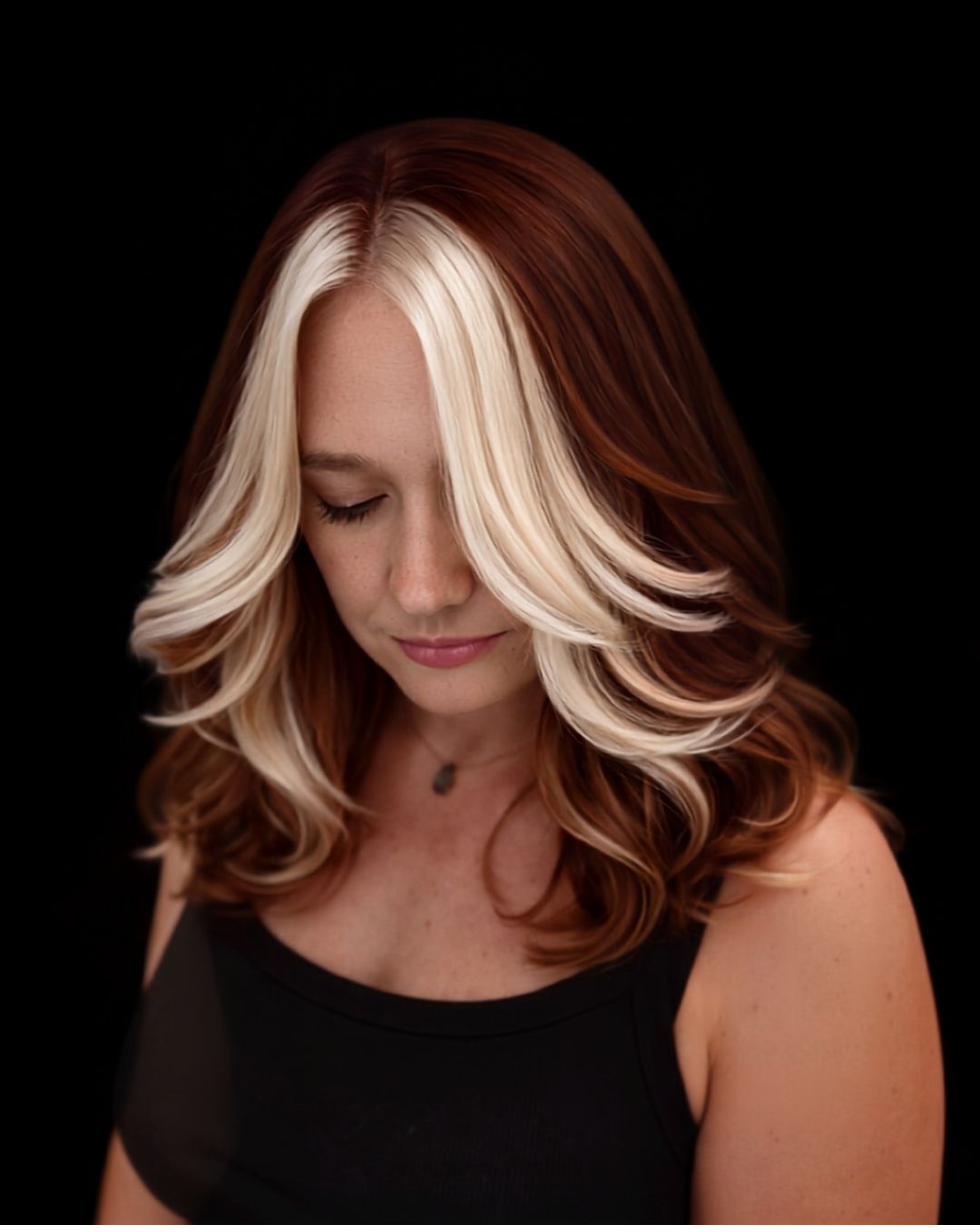Copper and platinum dimensional color