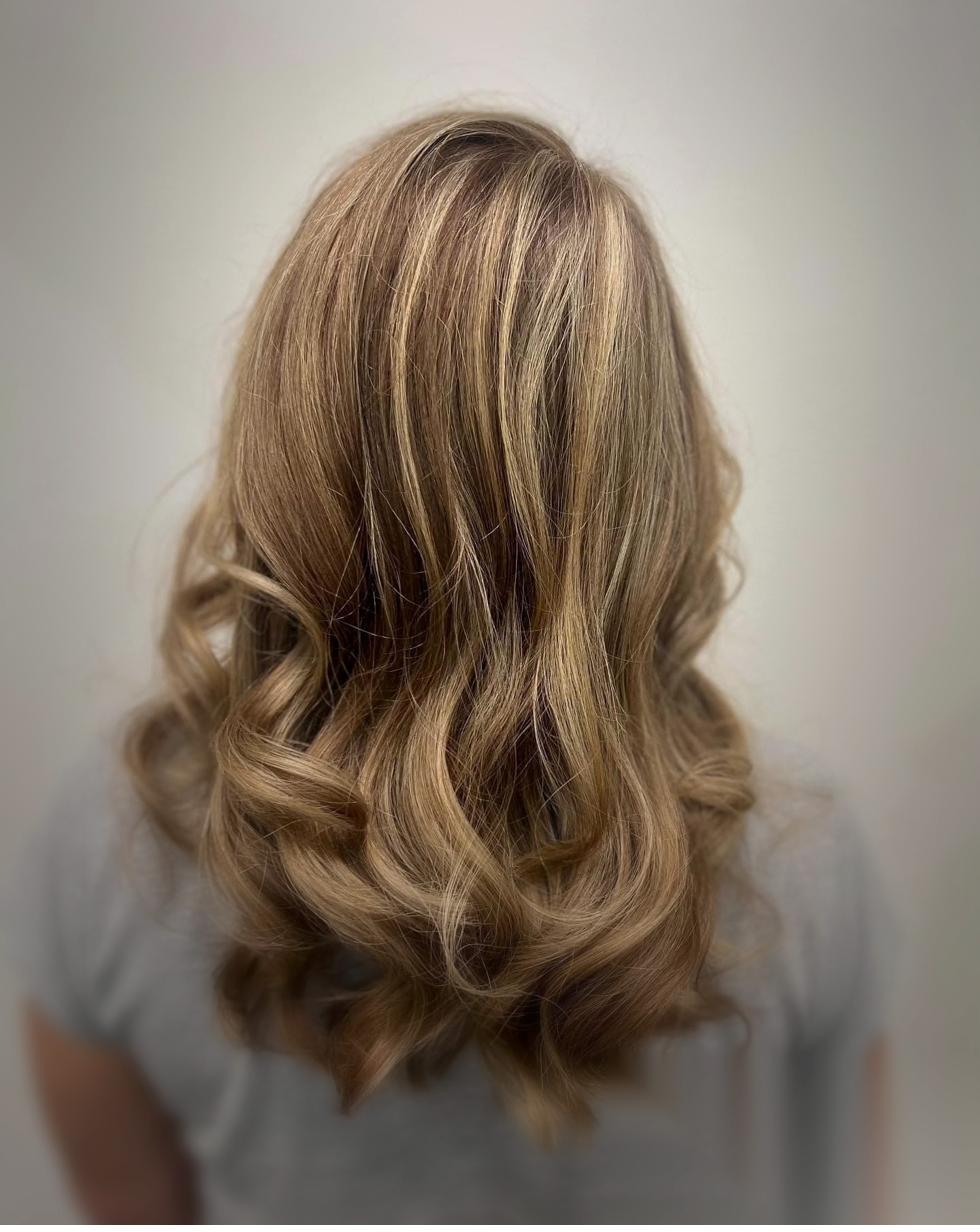 Warm blonde balayage