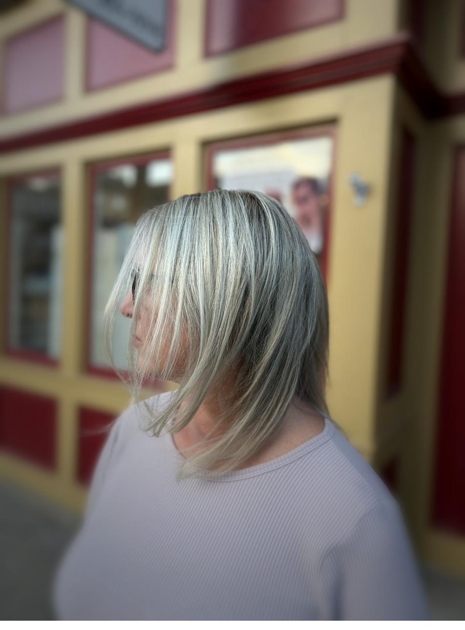 Silver blonde blending, outdoor