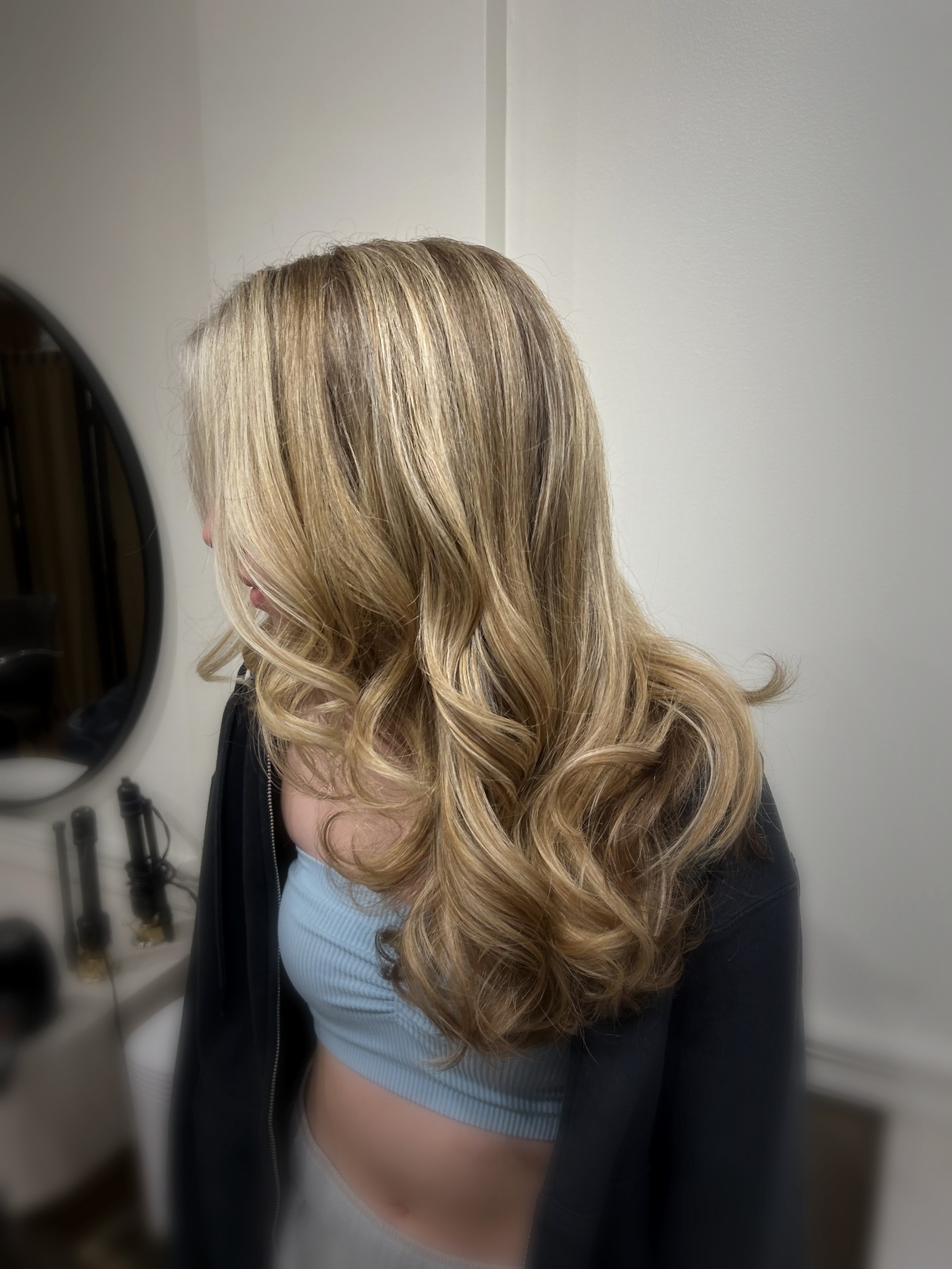 Warm blonde curls
