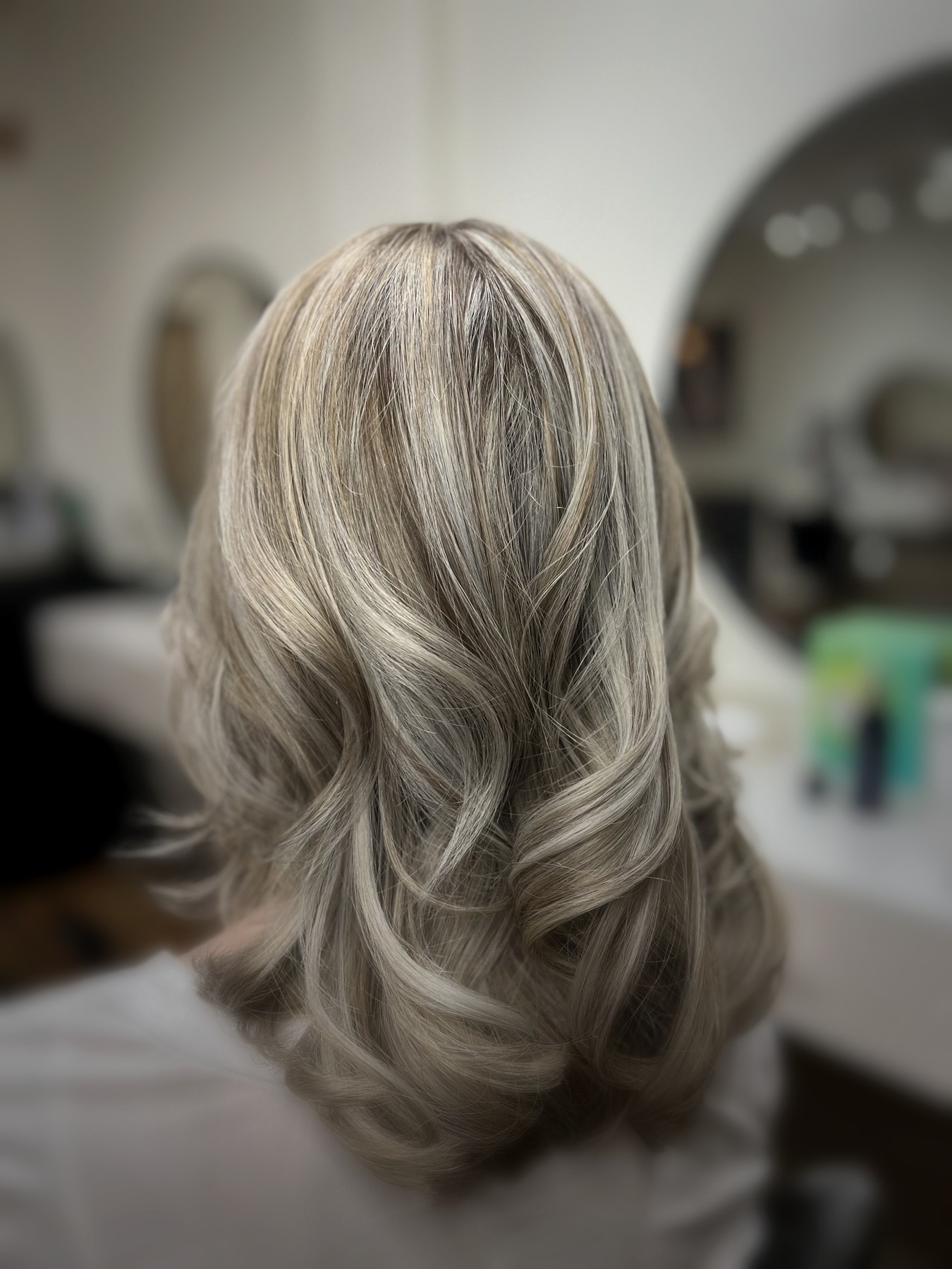 Silver and gray blending