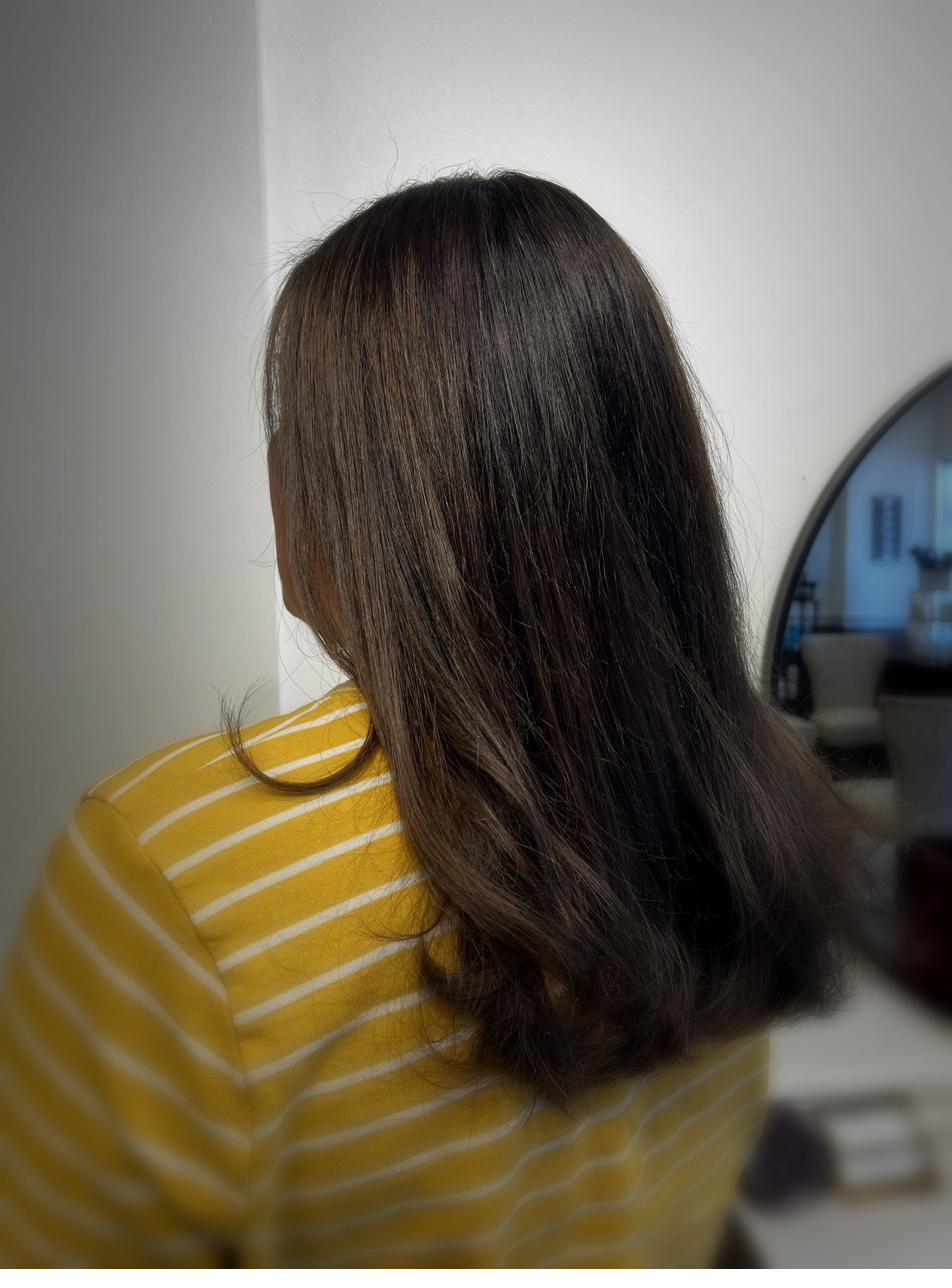 Dark brunette back view