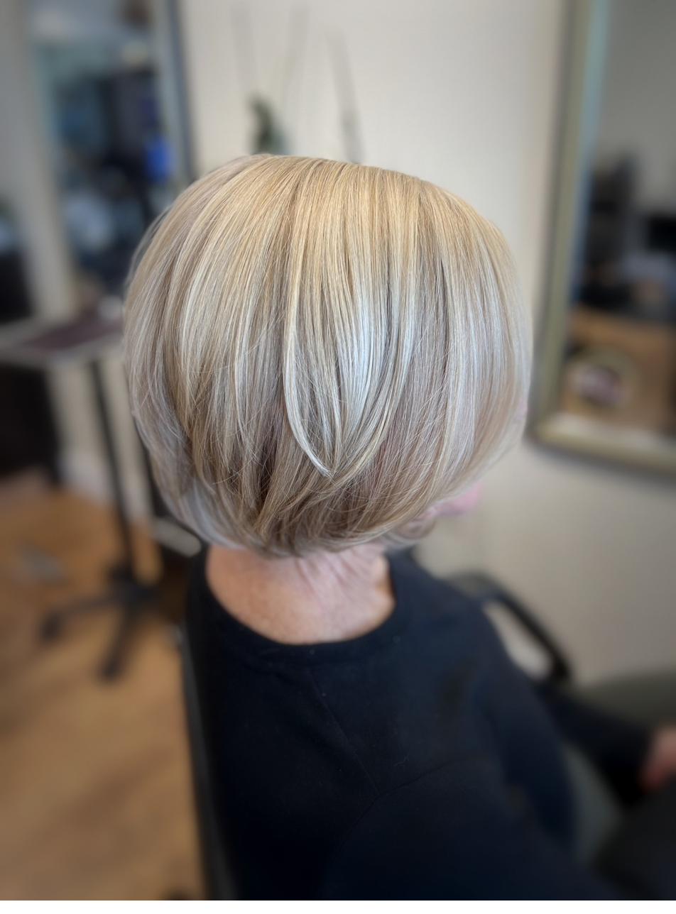 Platinum blonde bob